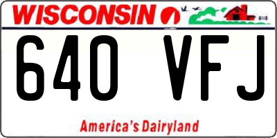 WI license plate 640VFJ