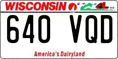 WI license plate 640VQD