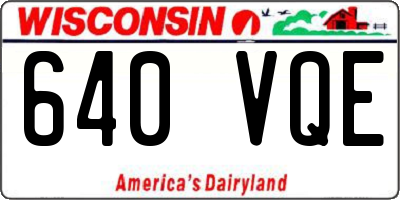 WI license plate 640VQE