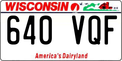 WI license plate 640VQF
