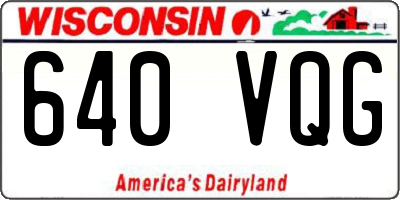 WI license plate 640VQG