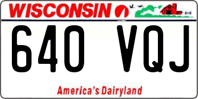 WI license plate 640VQJ