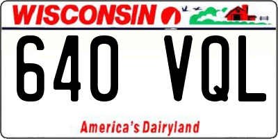 WI license plate 640VQL