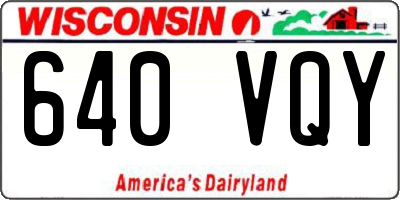 WI license plate 640VQY