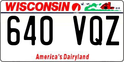WI license plate 640VQZ