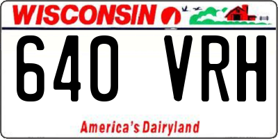 WI license plate 640VRH