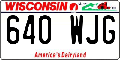 WI license plate 640WJG