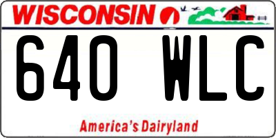 WI license plate 640WLC