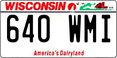 WI license plate 640WMI