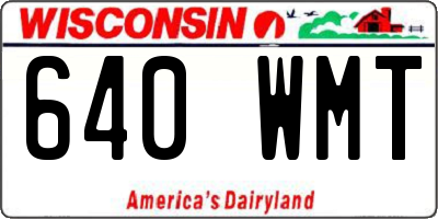 WI license plate 640WMT