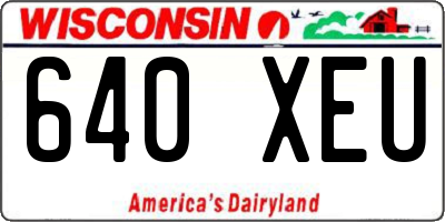 WI license plate 640XEU