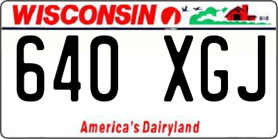 WI license plate 640XGJ
