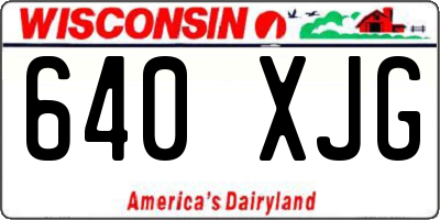 WI license plate 640XJG