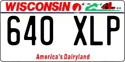 WI license plate 640XLP