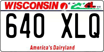 WI license plate 640XLQ