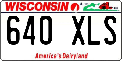 WI license plate 640XLS