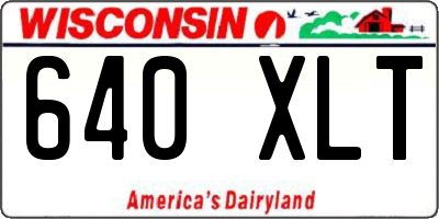 WI license plate 640XLT