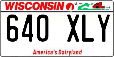 WI license plate 640XLY