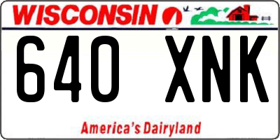 WI license plate 640XNK
