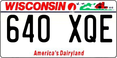 WI license plate 640XQE