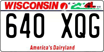 WI license plate 640XQG