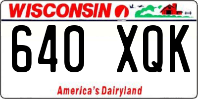 WI license plate 640XQK