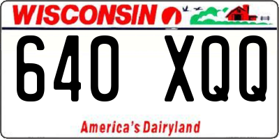 WI license plate 640XQQ