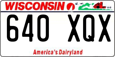 WI license plate 640XQX
