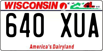 WI license plate 640XUA