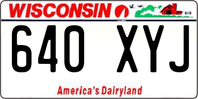 WI license plate 640XYJ