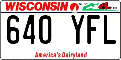 WI license plate 640YFL