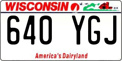 WI license plate 640YGJ