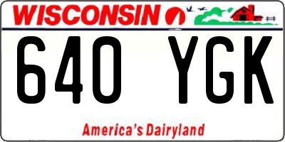 WI license plate 640YGK