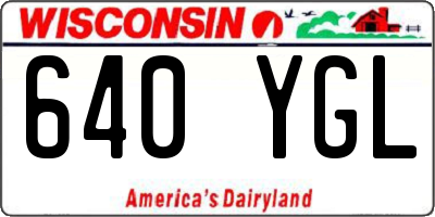 WI license plate 640YGL