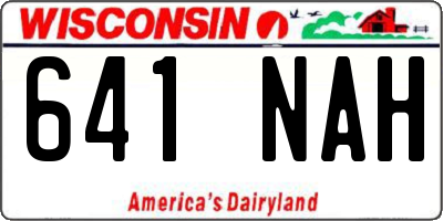 WI license plate 641NAH