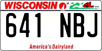 WI license plate 641NBJ