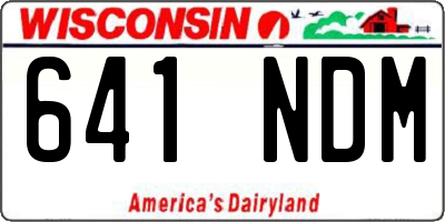 WI license plate 641NDM