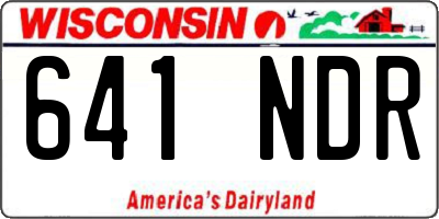 WI license plate 641NDR