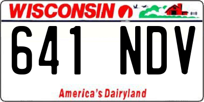 WI license plate 641NDV