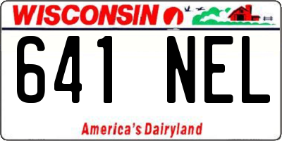 WI license plate 641NEL
