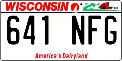 WI license plate 641NFG