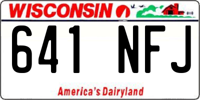 WI license plate 641NFJ