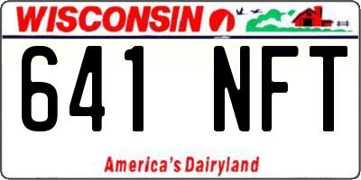 WI license plate 641NFT
