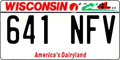 WI license plate 641NFV