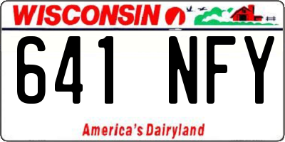 WI license plate 641NFY