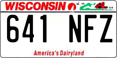 WI license plate 641NFZ