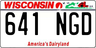 WI license plate 641NGD