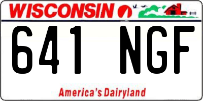 WI license plate 641NGF