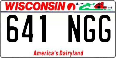 WI license plate 641NGG