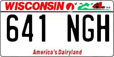 WI license plate 641NGH